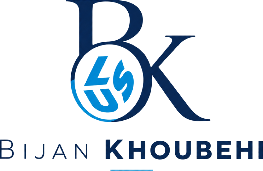 Mr Bijan Khoubehi — BK monogram with the London Urology Specialists mark